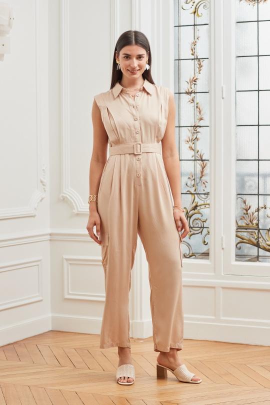 Jumpsuits Women Beige EXQUISS'S Paris RM271.COMBI Efashion Paris