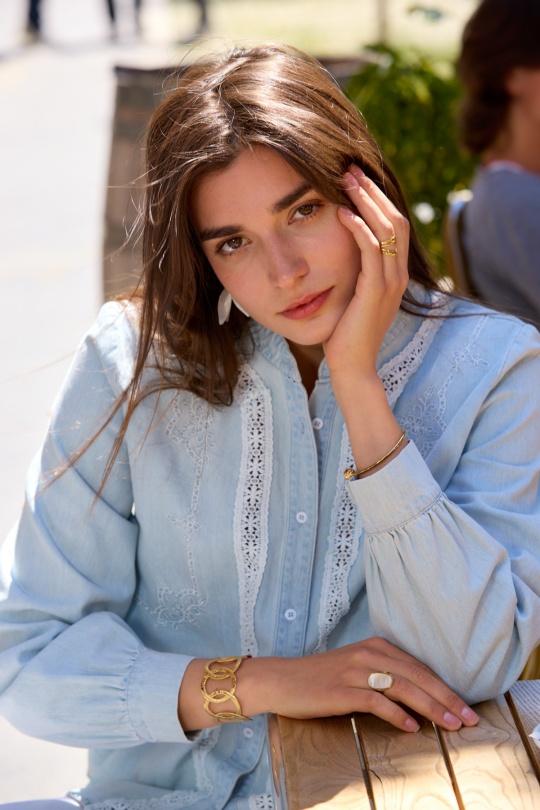 Shirts Women Blue EXQUISS'S Paris RM656.CH Efashion Paris