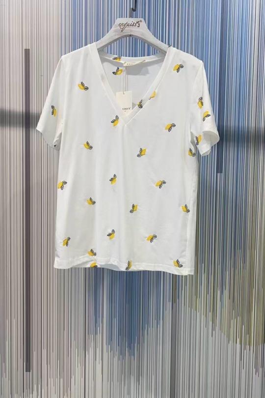 T-shirts Women White EXQUISS'S Paris RM687.TS Efashion Paris
