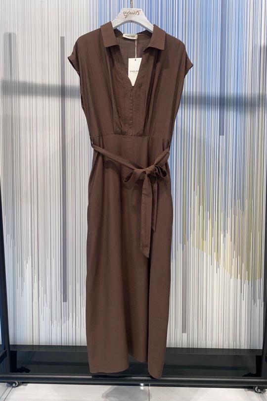 Abiti maxi Donna Brown EXQUISS'S Paris RM759.RO Efashion Paris