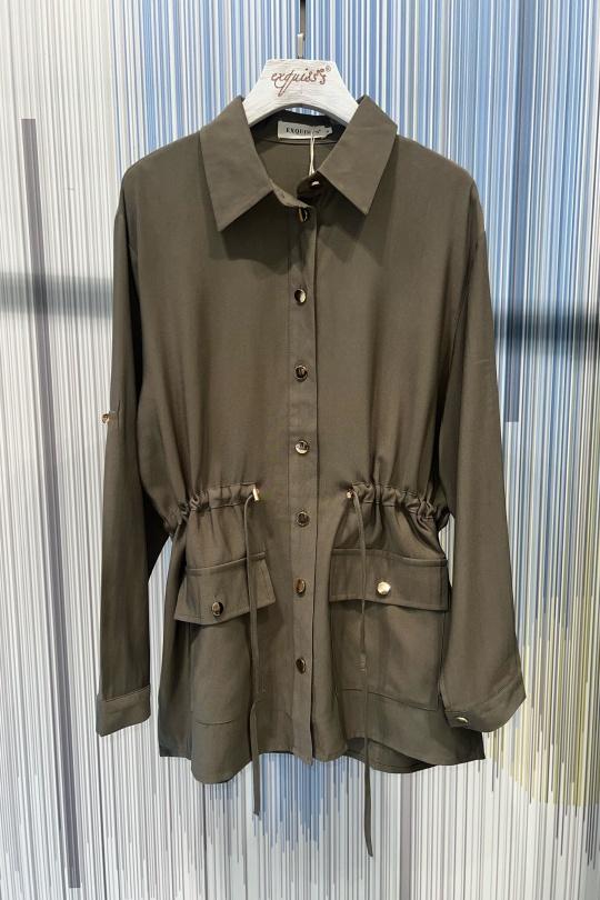Chemises Femme Kaki EXQUISS'S Paris RM703.TU Efashion Paris