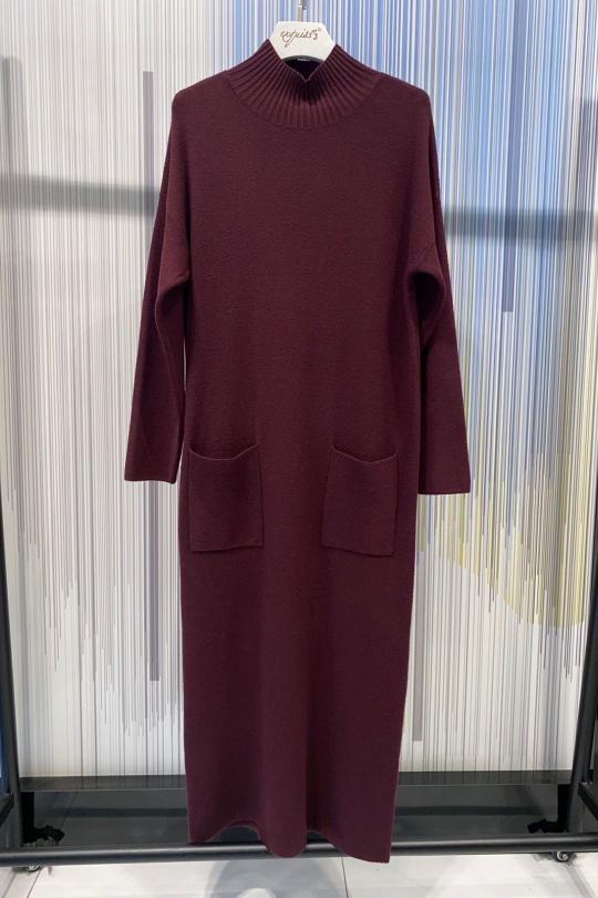 Robes longues Femme Prune EXQUISS'S Paris YM265.RO Efashion Paris