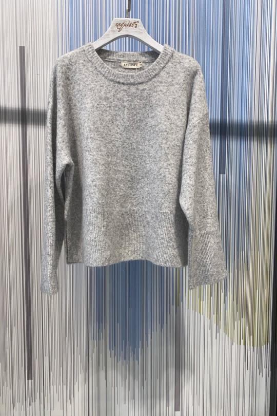 Pulls Femme Gris clair EXQUISS'S Paris CH1899.PU Efashion Paris