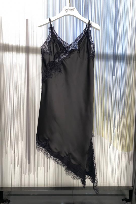 Robes mi-longues Femme Noir EXQUISS'S Paris RM791.RO Efashion Paris