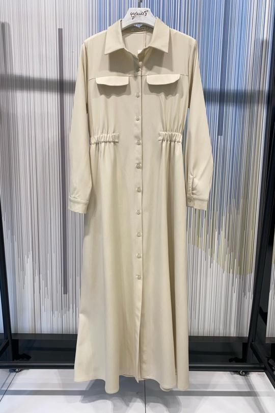 Robes longues Femme Beige EXQUISS'S Paris RM856.RO Efashion Paris