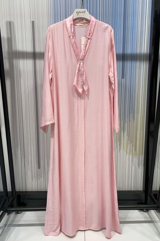 Robes longues Femme Rose EXQUISS'S Paris FH068.RO Efashion Paris
