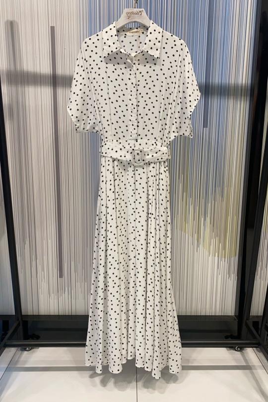 Robes longues Femme ECRU/NOIR EXQUISS'S Paris RM866.RO Efashion Paris