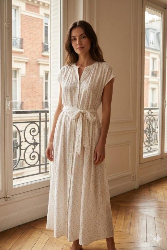 Robes longues Femme Beige EXQUISS'S Paris RM861.RO Efashion Paris