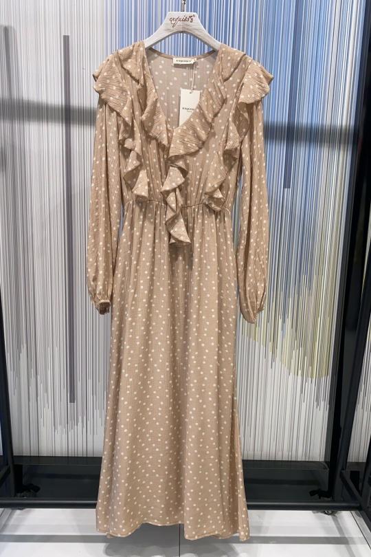 Robes longues Femme Beige EXQUISS'S Paris RM862.RO Efashion Paris