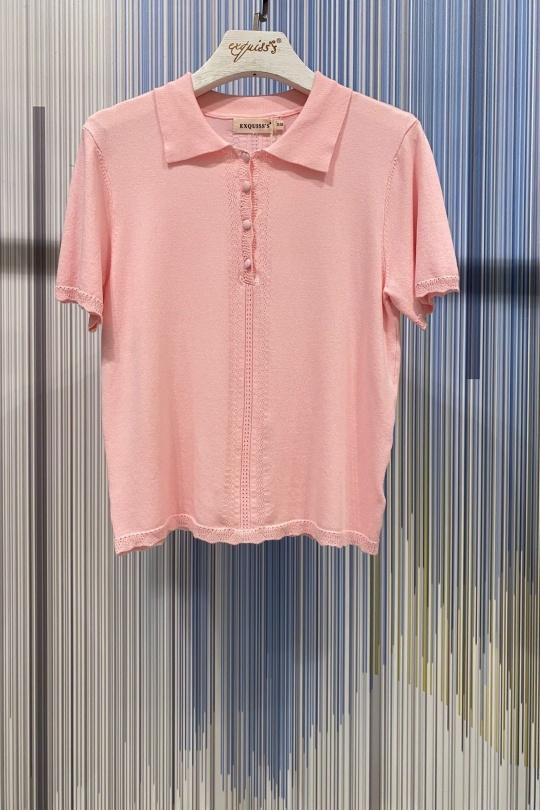 Tops Femme Rose EXQUISS'S Paris YM269.TOP Efashion Paris