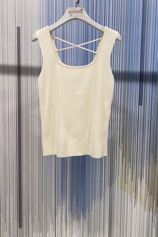 Débardeurs Femme Beige EXQUISS'S Paris CH1973.TOP Efashion Paris
