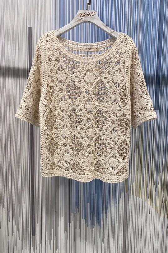 Tops Femme Beige EXQUISS'S Paris DI115.TOP Efashion Paris