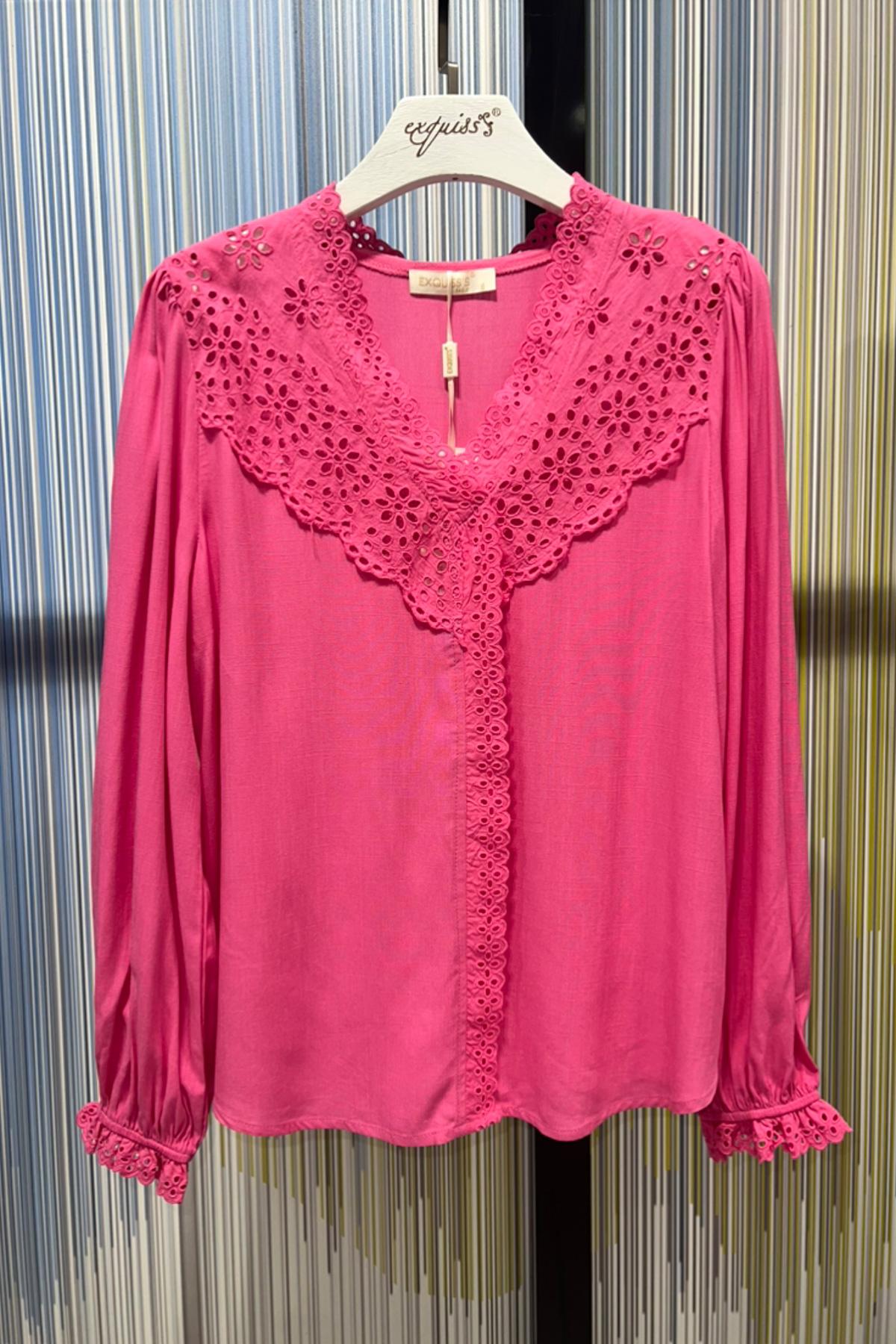 Blouses Femme Fushia EXQUISS'S Paris RM309.BL #c Efashion Paris