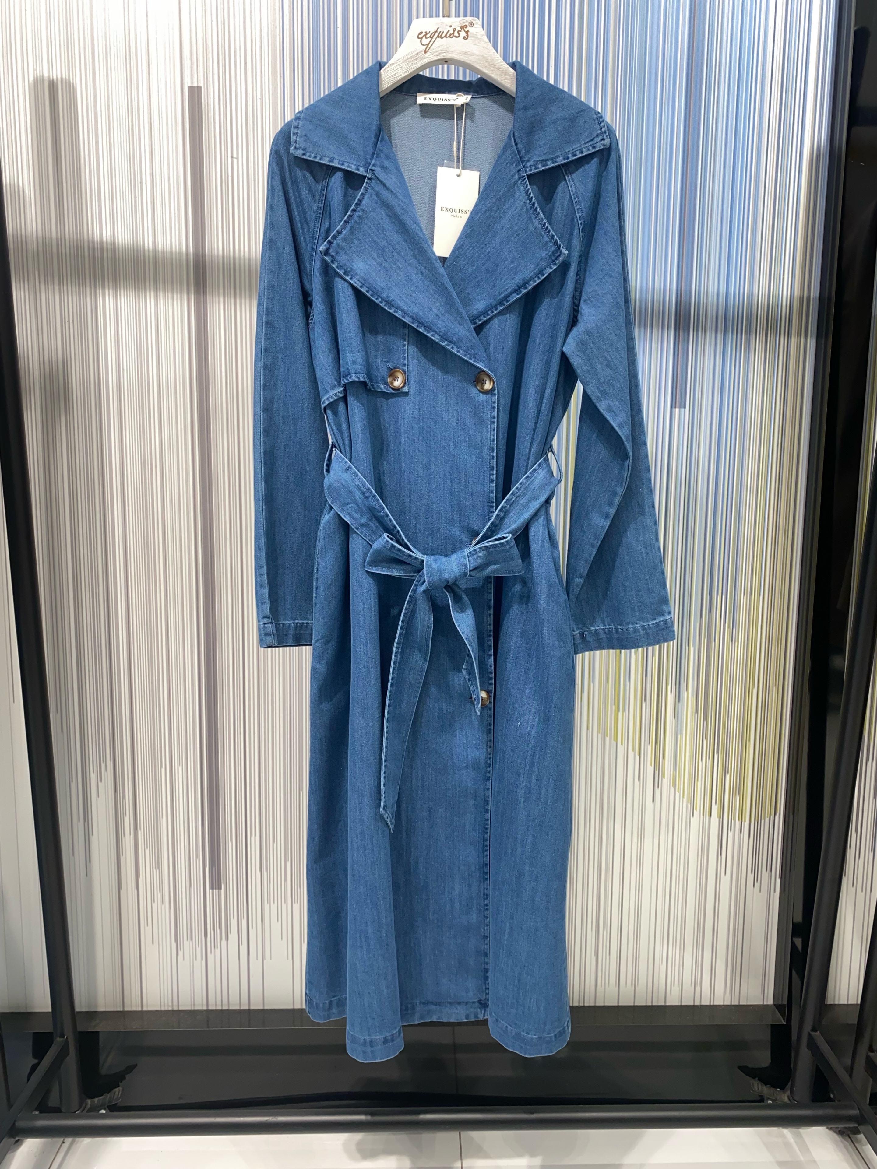 Trenchs Mujer Blue EXQUISS'S Paris RM594.VE #c Efashion Paris