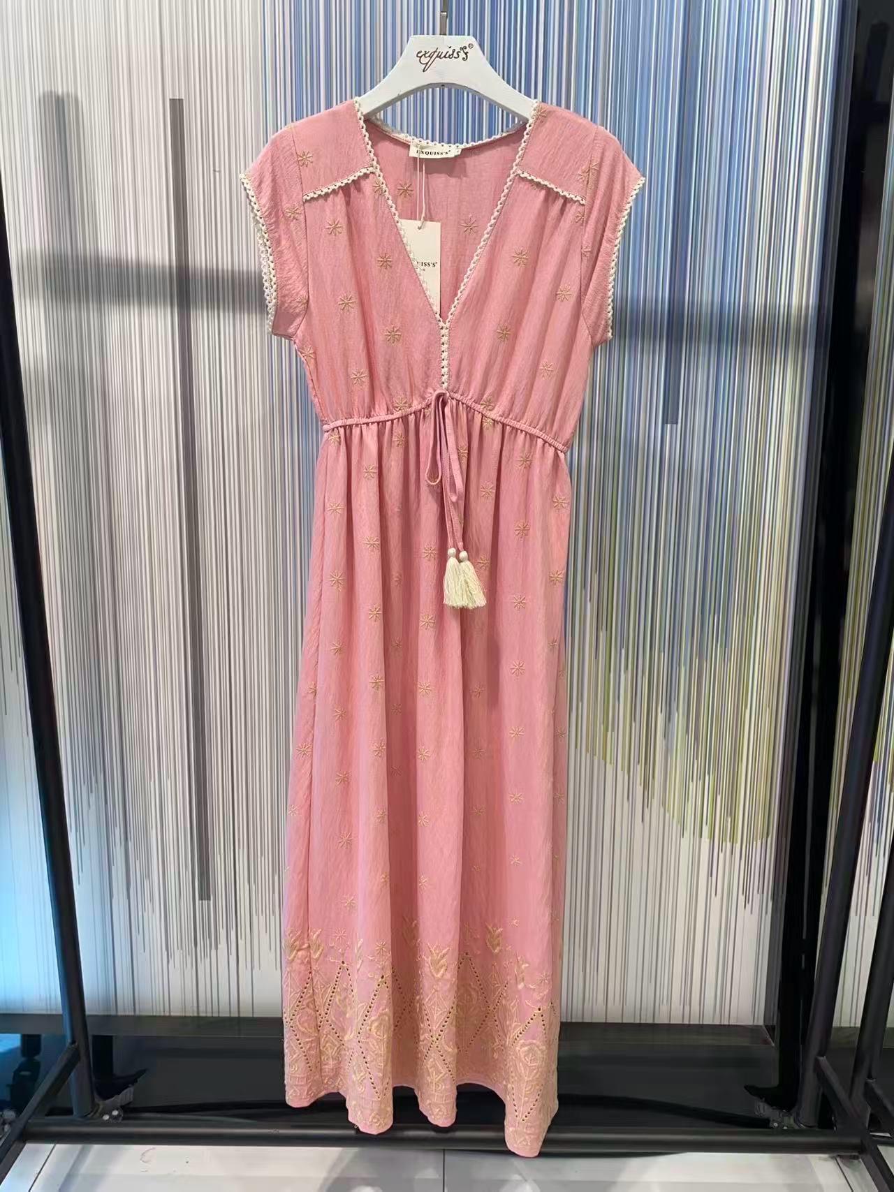 Vestidos largos Mujer Pink EXQUISS'S Paris RM643.RO #c Efashion Paris