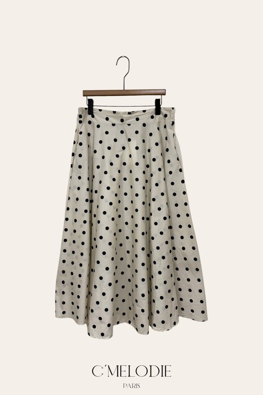 Jupes Femme Noir C'MELODIE 7891 POIS Efashion Paris
