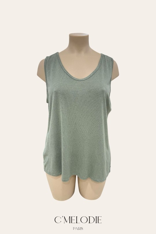 Débardeurs Femme Kaki C'MELODIE 7890 LIN Efashion Paris