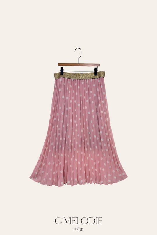 Jupes Femme Rose C'MELODIE 4703 POIS Efashion Paris