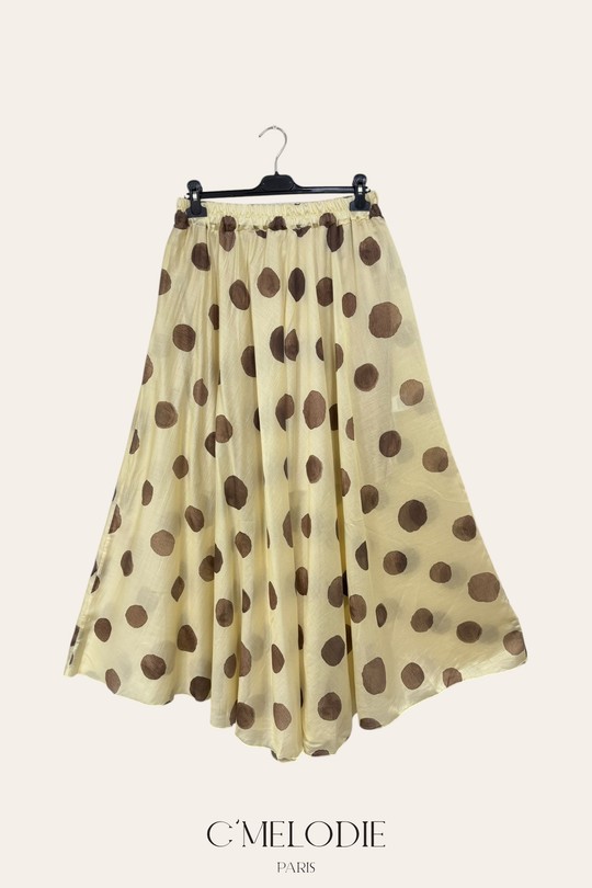 Jupes Femme Noir C'MELODIE LS2524 POIS Efashion Paris