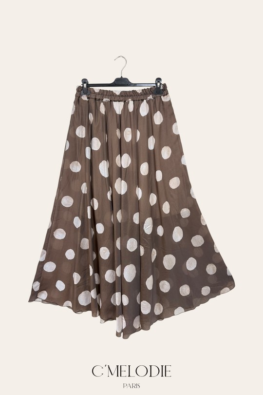Jupes Femme Noir C'MELODIE LS2524 POIS Efashion Paris