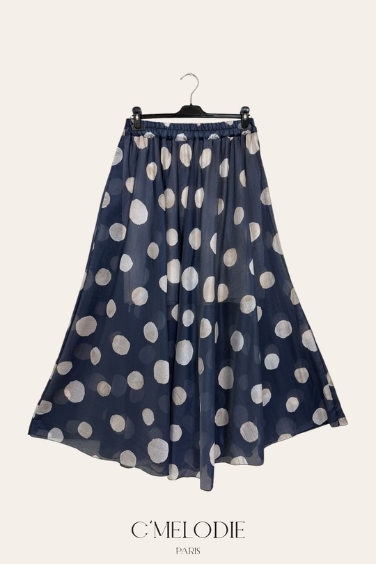 Jupes Femme Noir C'MELODIE LS2524 POIS Efashion Paris