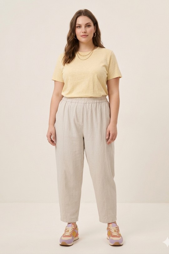 Pantalons Femme Beige C'MELODIE 25664 Efashion Paris