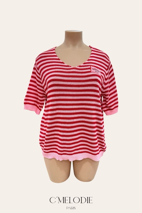 Pulls Femme Rouge C'MELODIE 26155 AMOUR Efashion Paris
