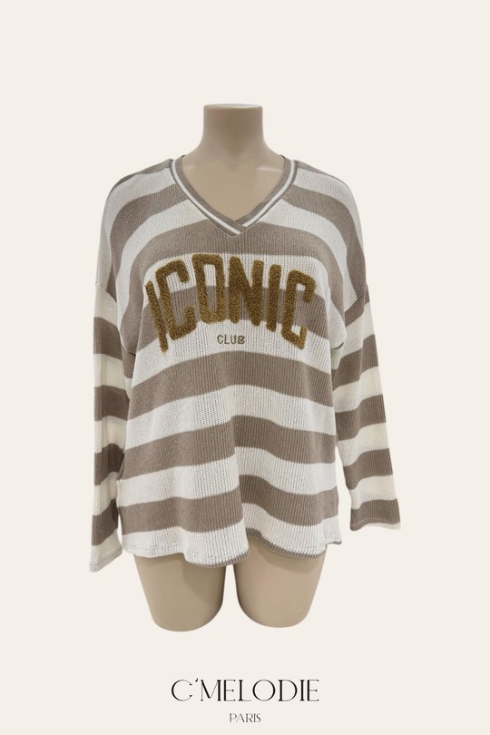 Pulls Femme Kaki C'MELODIE 7676 ICONIC Efashion Paris