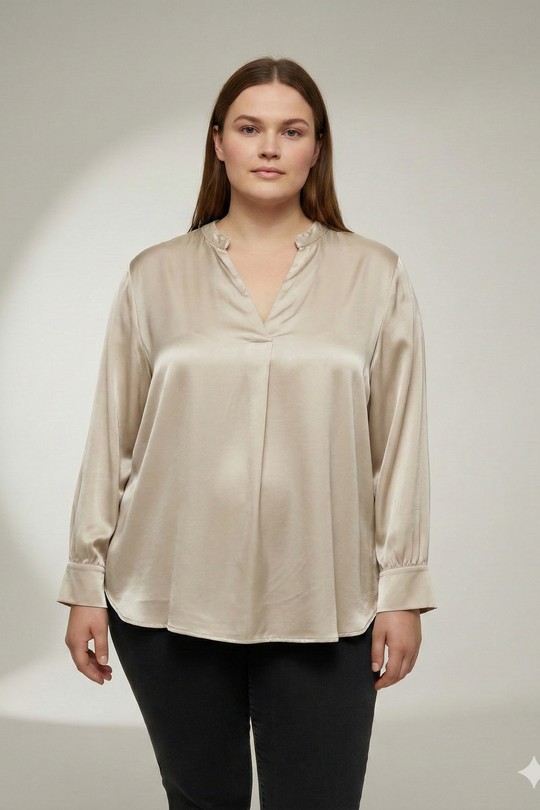 Chemises & blouses Femme Camel C'MELODIE 10459 SATIN EPAIS Efashion Paris