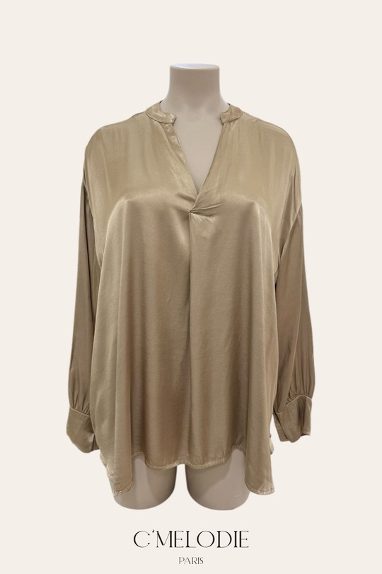 Chemises & blouses Femme Camel C'MELODIE 10459 SATIN EPAIS Efashion Paris