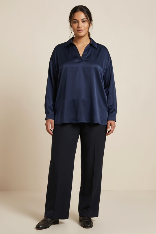 Chemises & blouses Femme Marine C'MELODIE 104170 SATIN EPAIS Efashion Paris