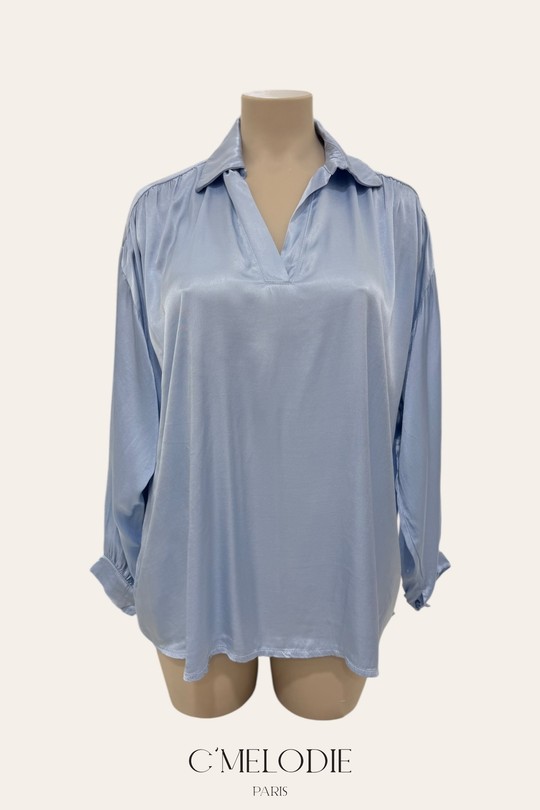 Chemises & blouses Femme Marine C'MELODIE 104170 SATIN EPAIS Efashion Paris