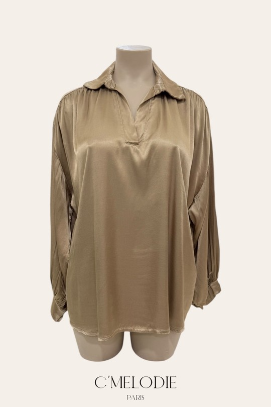 Chemises & blouses Femme Marine C'MELODIE 104170 SATIN EPAIS Efashion Paris