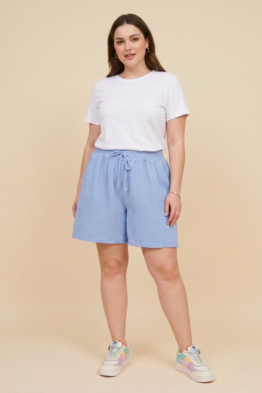 Shorts Femme Bleu C'MELODIE 10266 GAZE Efashion Paris