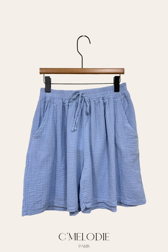 Shorts Femme Bleu C'MELODIE 10266 GAZE Efashion Paris