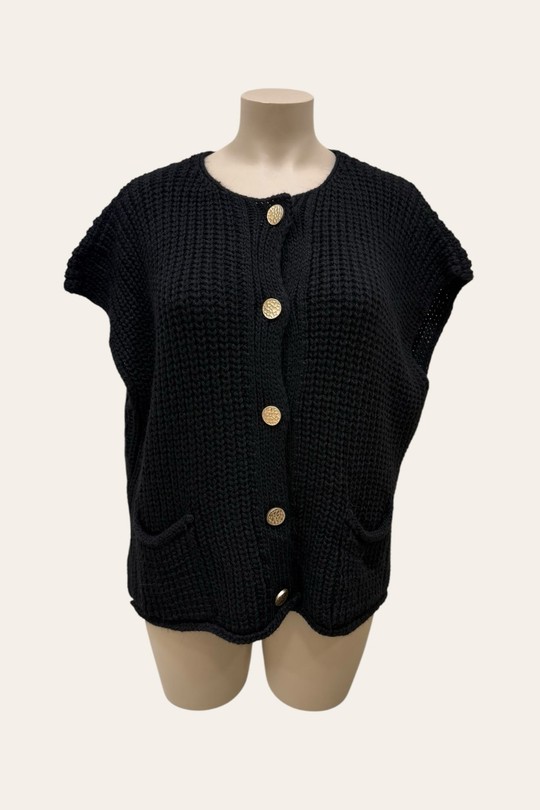 Gilets Femme Noir C'MELODIE 5066 Efashion Paris