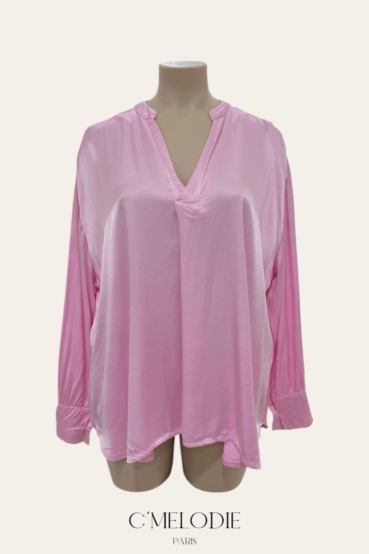 Chemises & blouses Femme Camel C'MELODIE 10459 SATIN EPAIS #c Efashion Paris