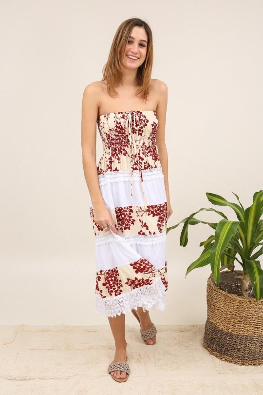 Midi dresses Women Mixed colors MJ FASHION 8616R Efashion Paris