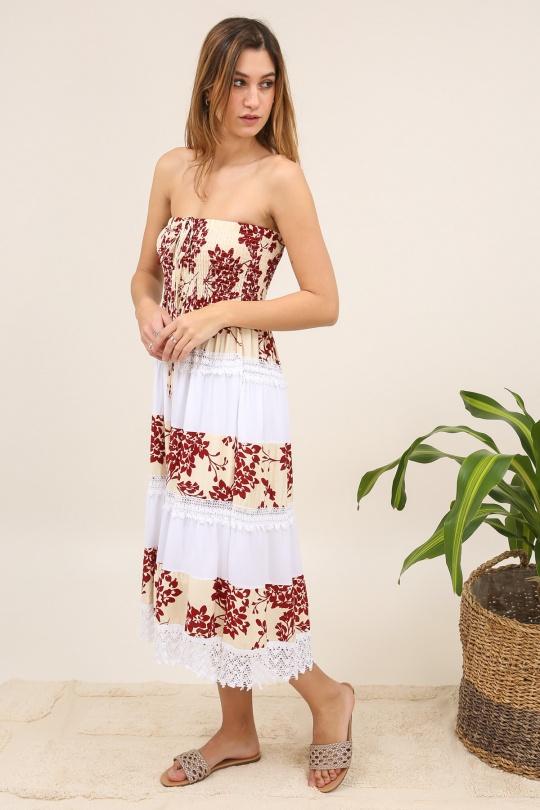 Robes mi-longues Femme Couleurs mélangées MJ FASHION 8616R Efashion Paris