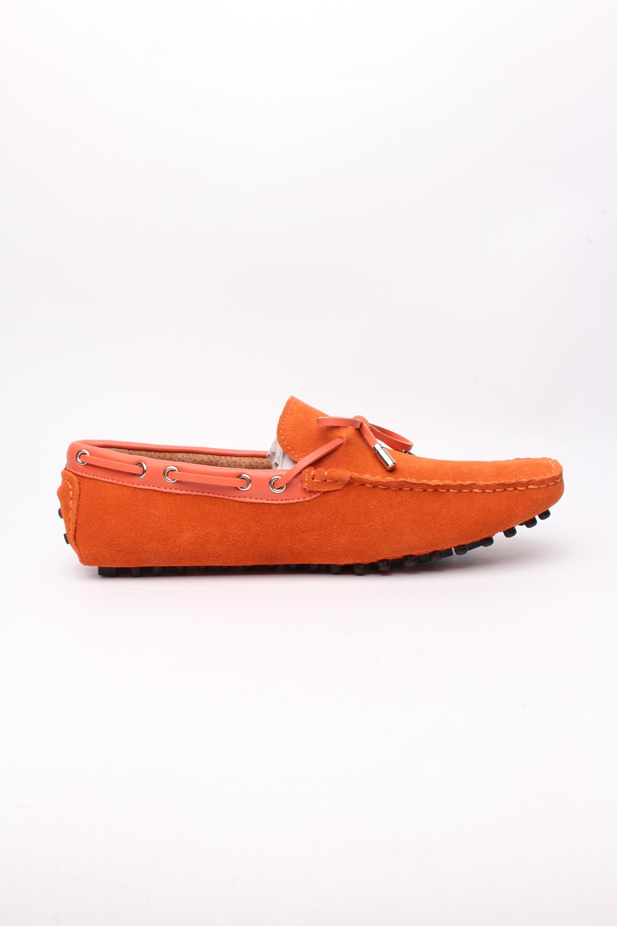 Moccasin Shoes Orange UOMO design RL1007 #c Efashion Paris