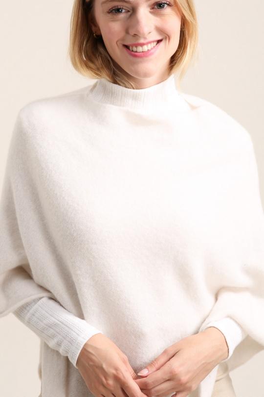 Capes and ponchos Women Cream For Her Paris (SHINIE) 69102PONCHO Efashion Paris