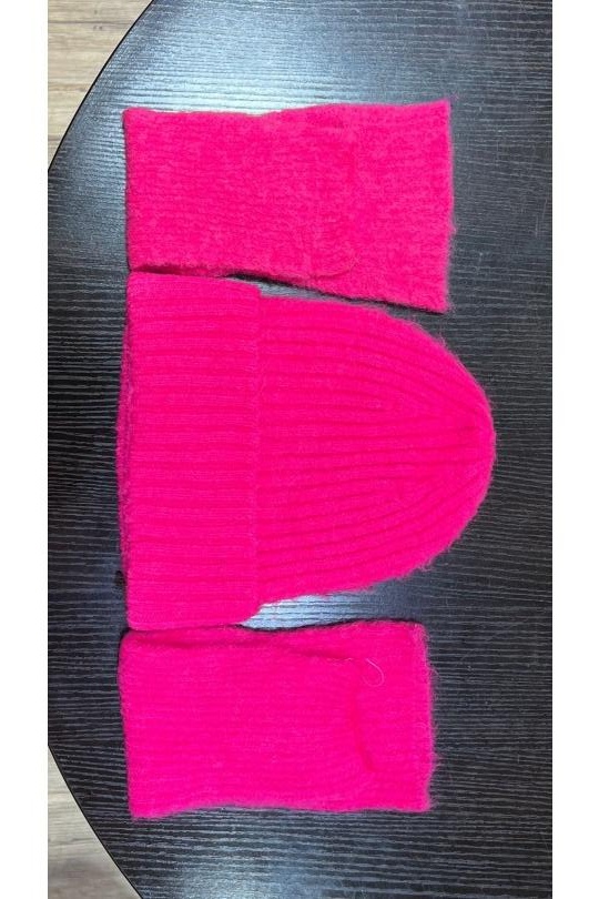Ensembles Accessoires Fushia For Her Paris (SHINIE) 9610&9609 OU 2617 ENSEMBLE MITAINES ET BONNET Efashion Paris