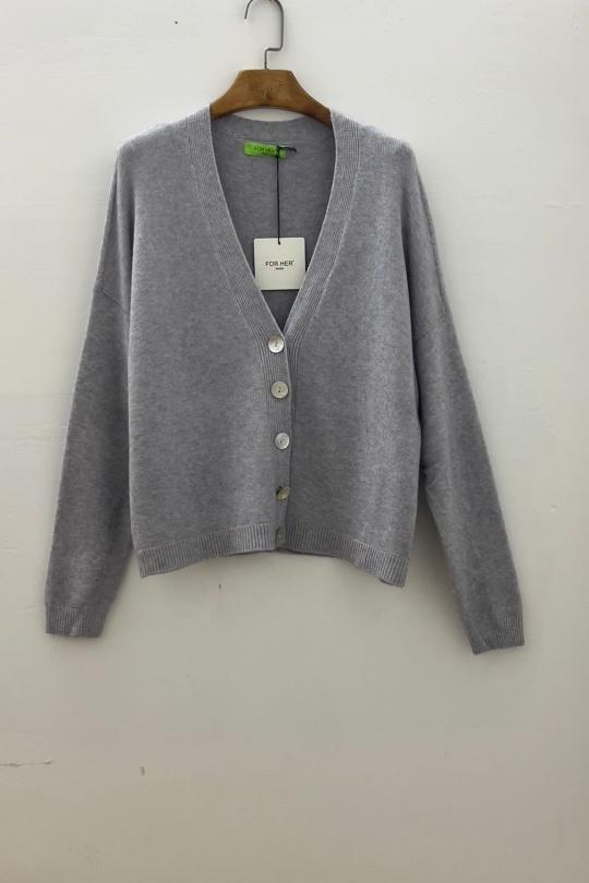 Gilets Femme Jaune clair For Her Paris (SHINIE) 86128 Efashion Paris