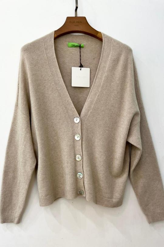 Gilets Femme Jaune clair For Her Paris (SHINIE) 86128 Efashion Paris