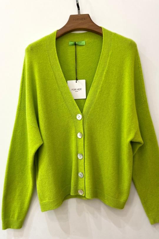 Gilets Femme Jaune clair For Her Paris (SHINIE) 86128 Efashion Paris