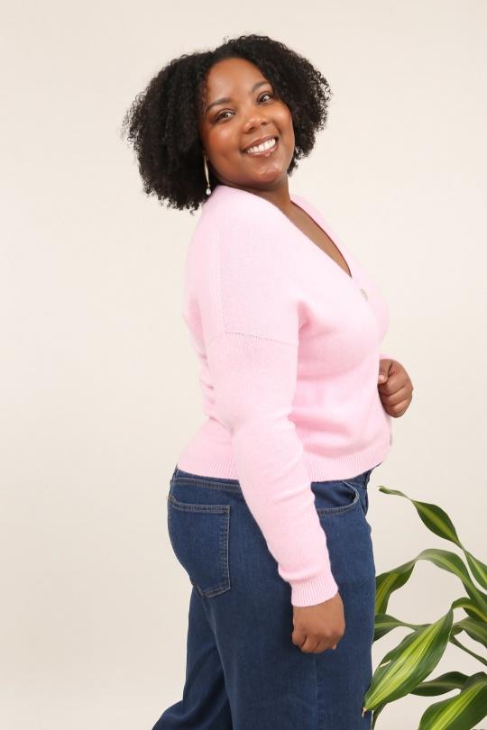 Gilets Femme Jaune clair For Her Paris (SHINIE) 86128 Efashion Paris