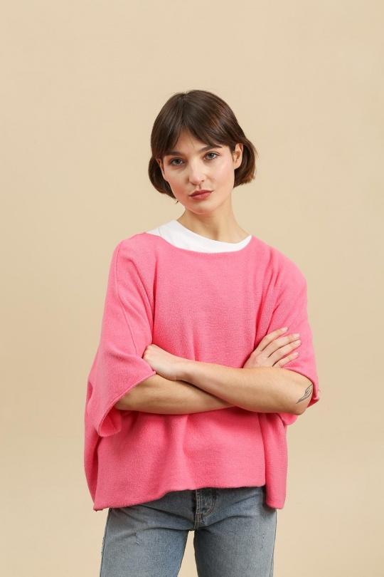 Jumpers Women Candy pink For Her Paris (SHINIE) 8911UNI Efashion Paris