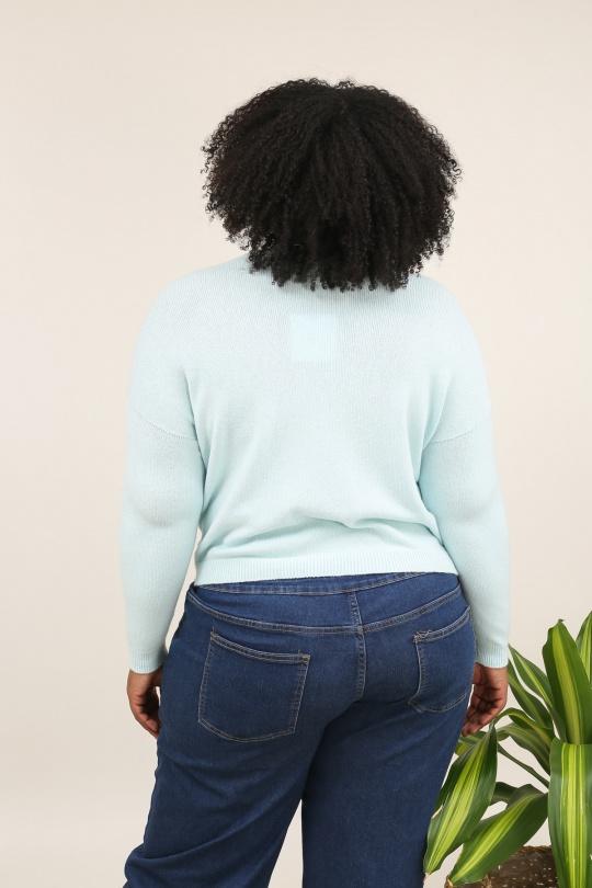 Pulls Femme Bleu pastel For Her Paris (SHINIE) 8665 Efashion Paris