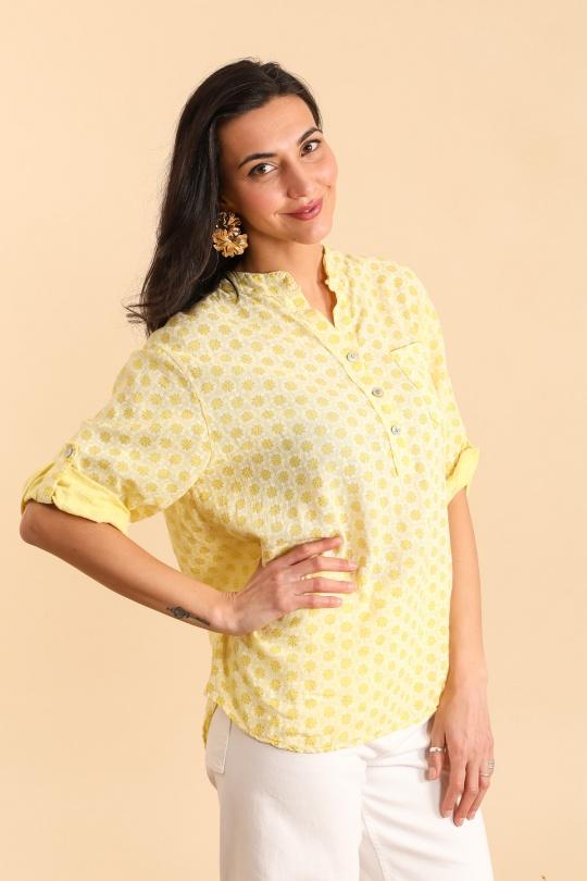 Blouses Femme Jaune For Her Paris (SHINIE) 6201A Efashion Paris