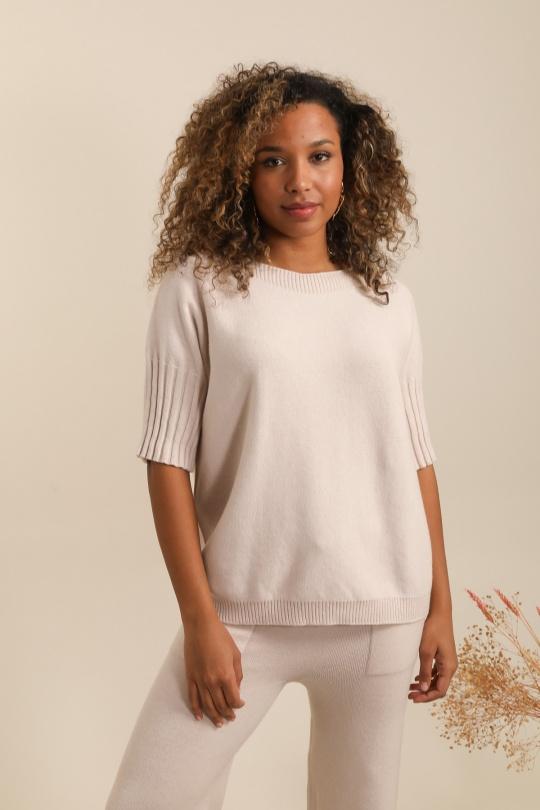 Jumpers Women Cream For Her Paris (SHINIE) 86803 Efashion Paris
